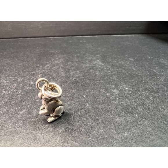 Vintage Sterling Silver MCM Rabbit Charm Bunny Pendant Jewelry Fine Silver - Picture 4 of 16